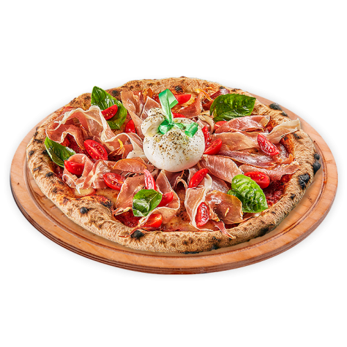 ПИЦА БУРАТА С ПРОШУТО КРУДО