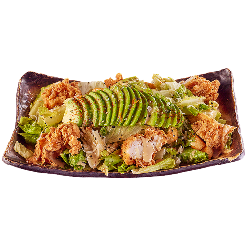 АЗИАТСКИ ЦЕЗАР С ХРУПКАВО ПИЛЕ И АВОКАДО