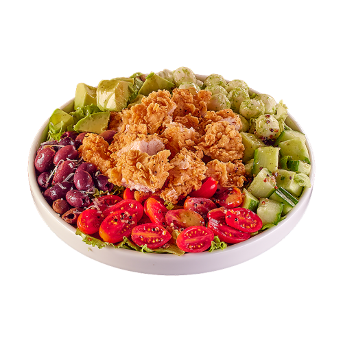 САЛАД БОЛ С ХРУПКАВО ПИЛЕ