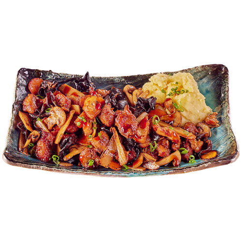 ПИЛЕ С БАМБУК И ГЪБИ