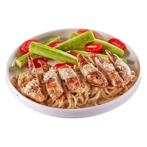 СПАГЕТИ АЛФРЕДО С ПИЛЕ